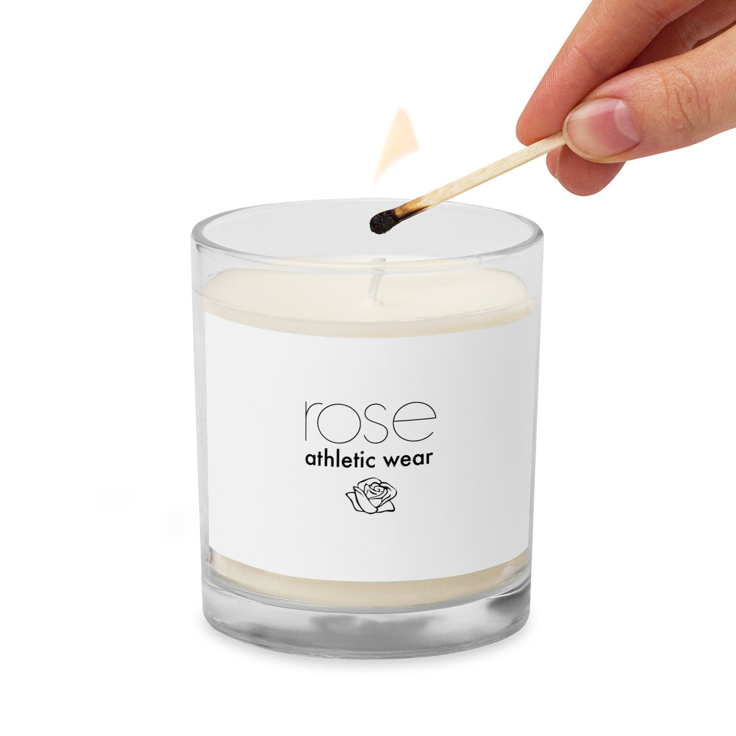 Glass jar soy wax candle