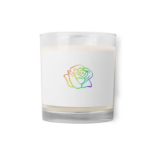 Glass jar soy wax candle